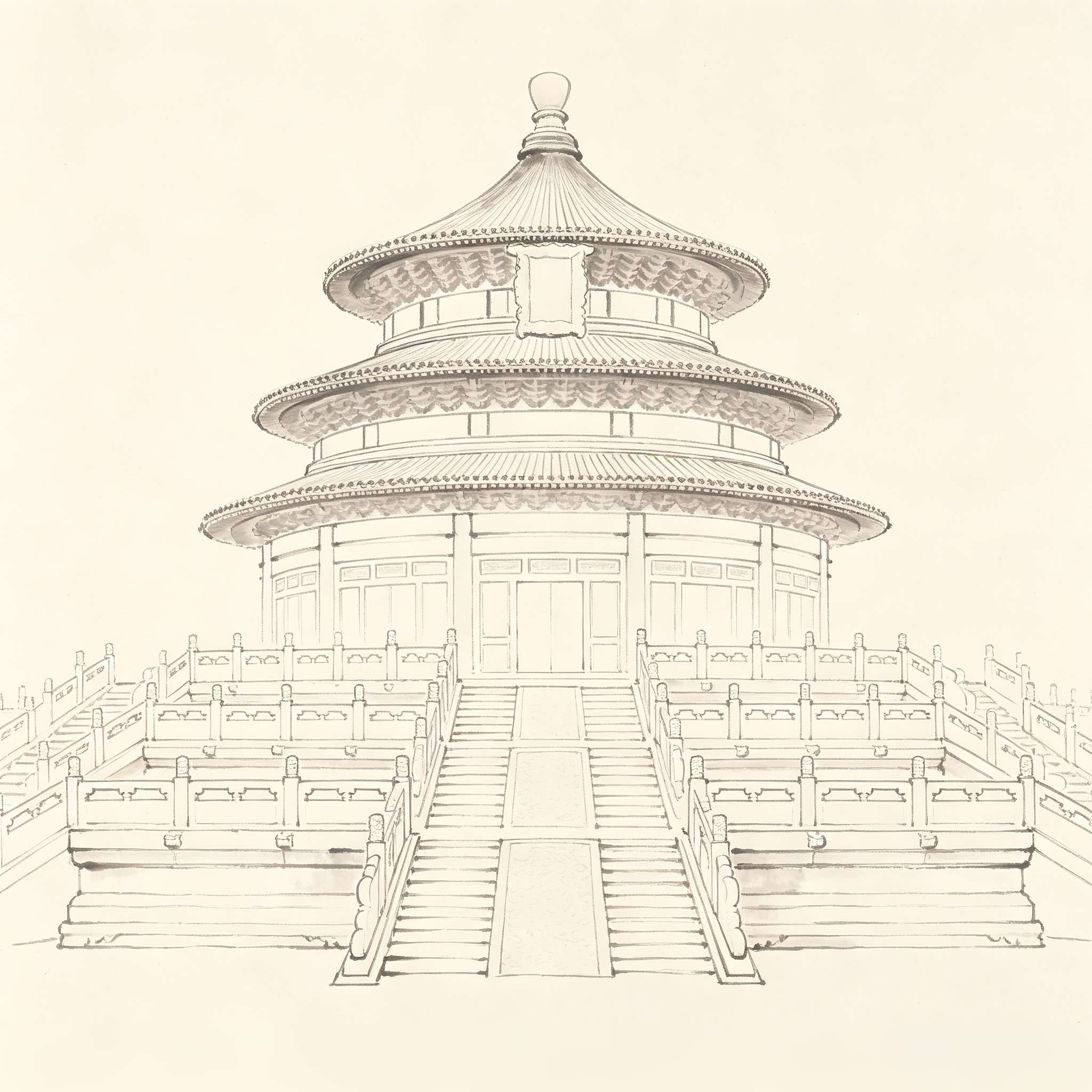 戒坛 Jiè Tán — three-tiered Taoist ordination altar platform used for precept transmission in Zhengyi ordination ceremonies