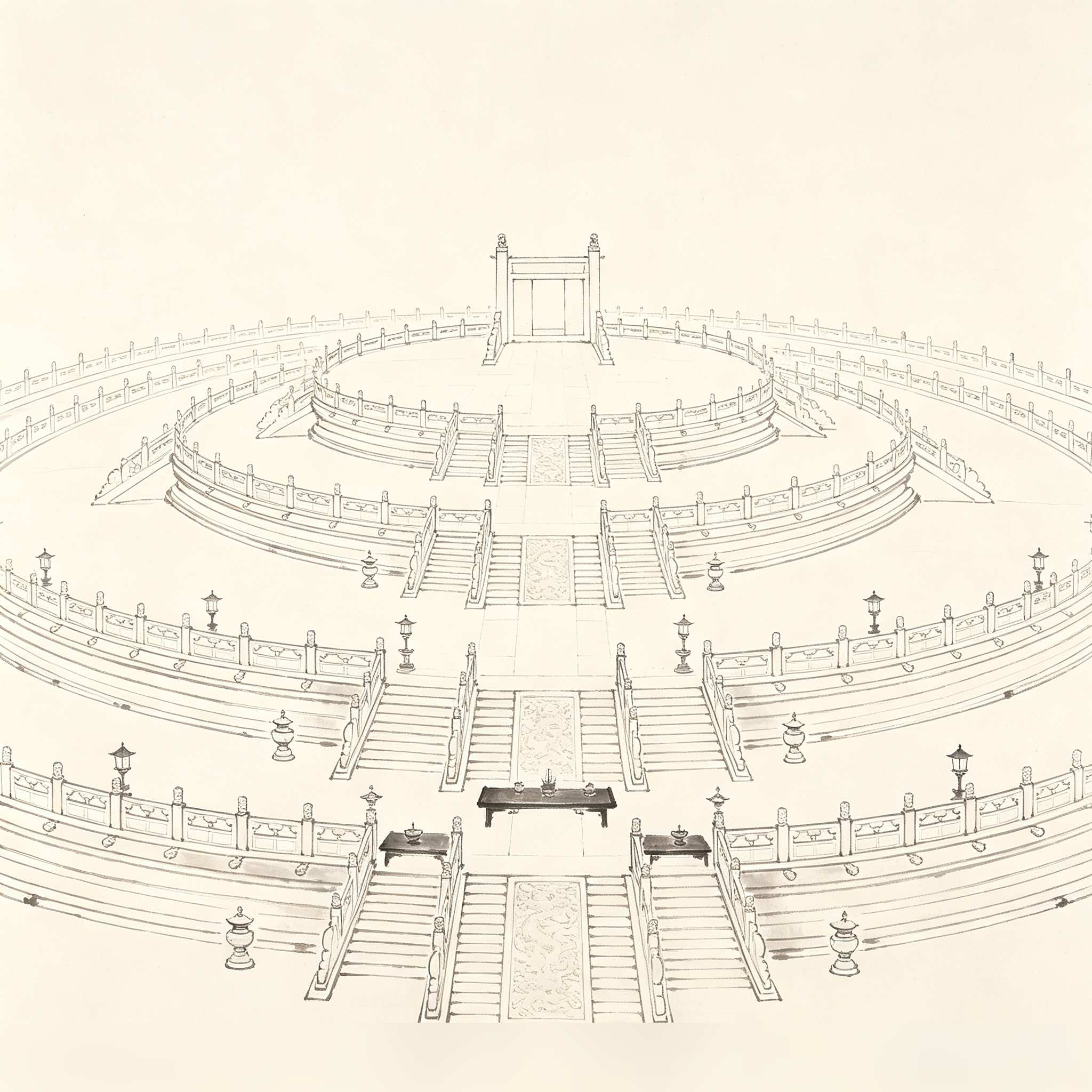坛场 Tán Chǎng — Taoist altar ground with ritual platform and consecrated surrounding area