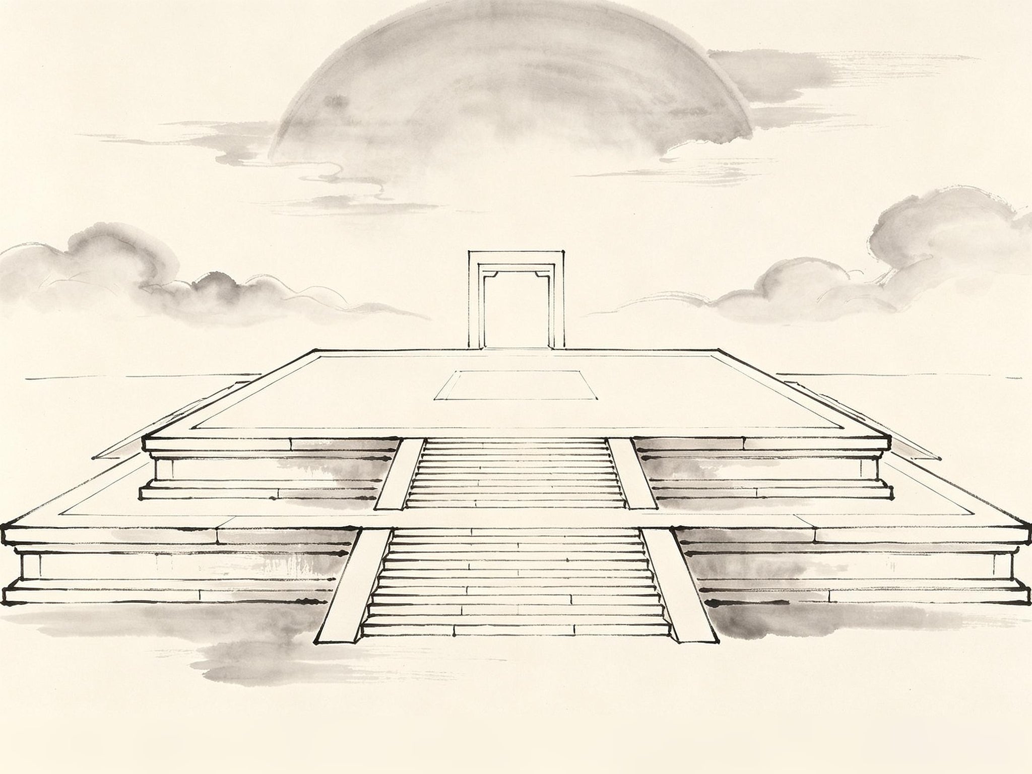 Memorial-Presenting Altar (上章坛) — three-tiered outdoor Taoist petition platform