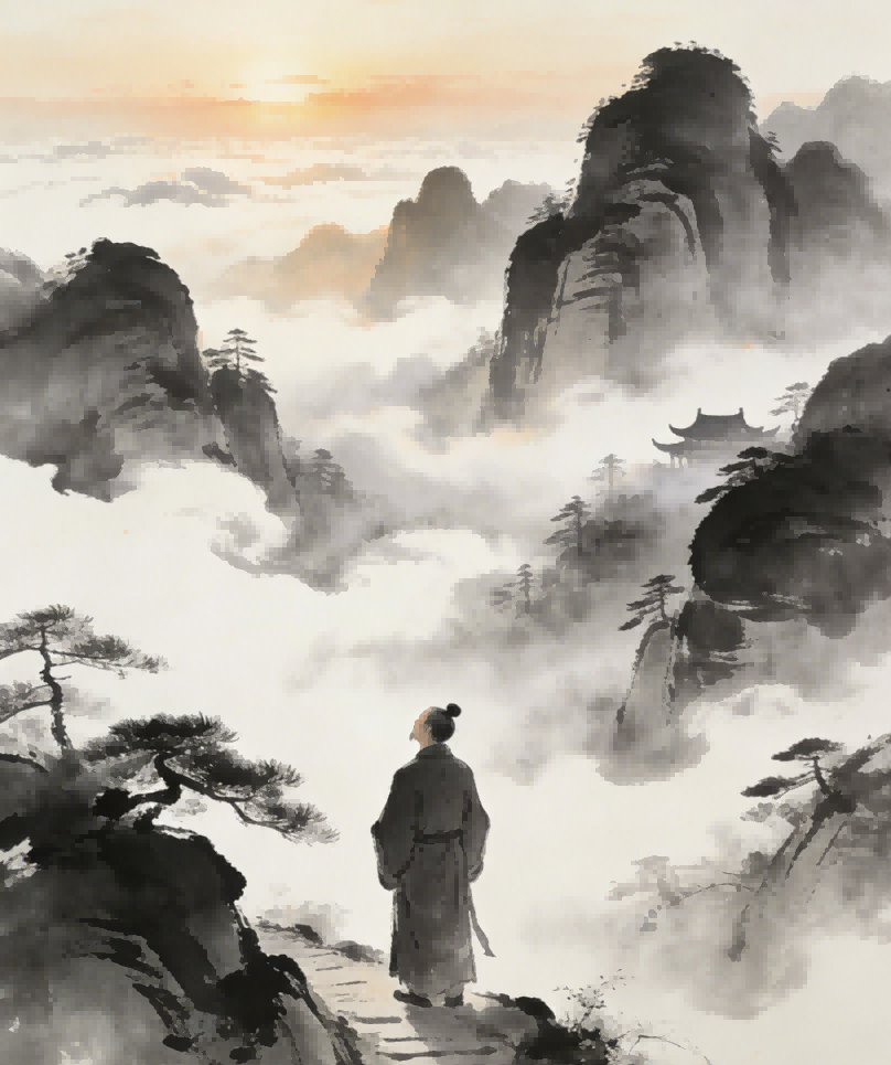 Longhu Mountain Taoist cultivation, Six Supernatural Powers, misty morning