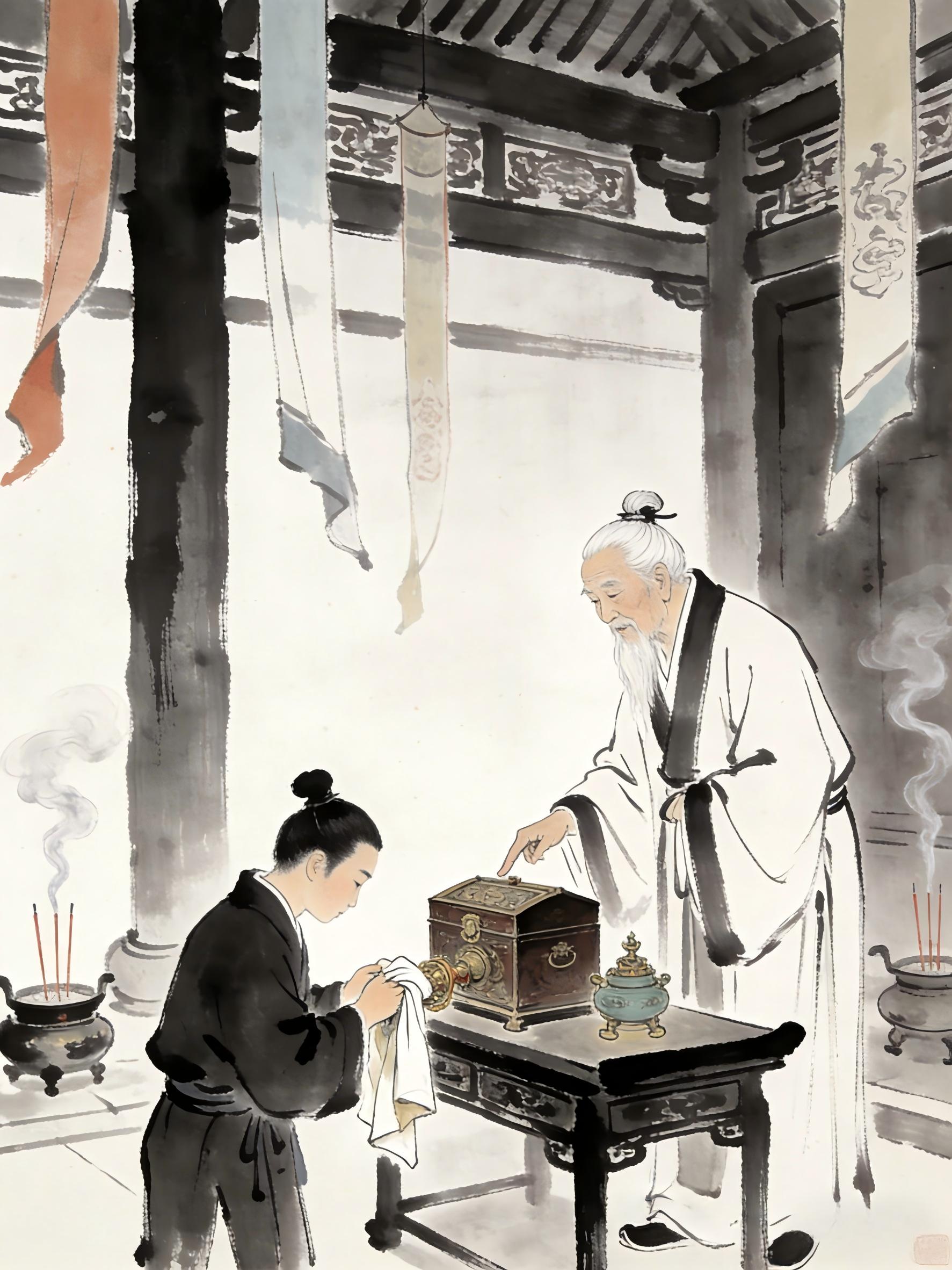 Master teaching disciple