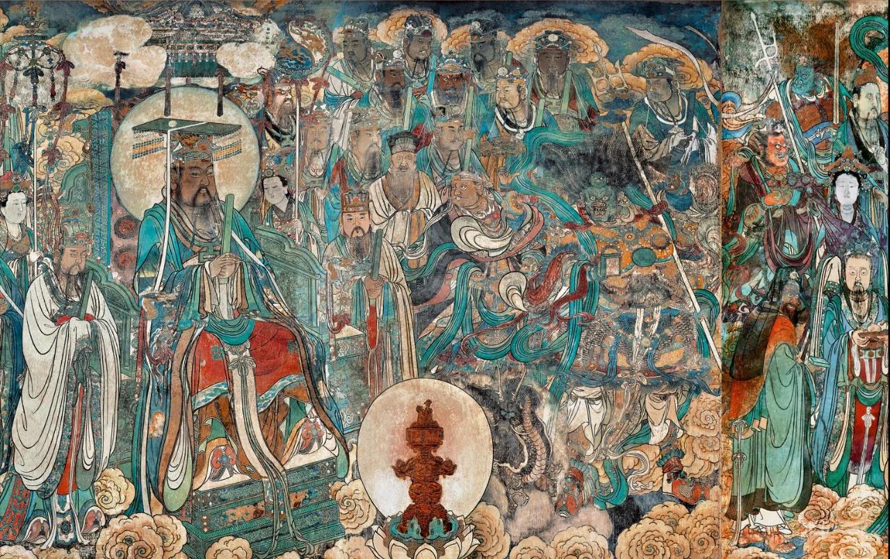 All sentient beings together - humans deities spirits animals unified by Qi