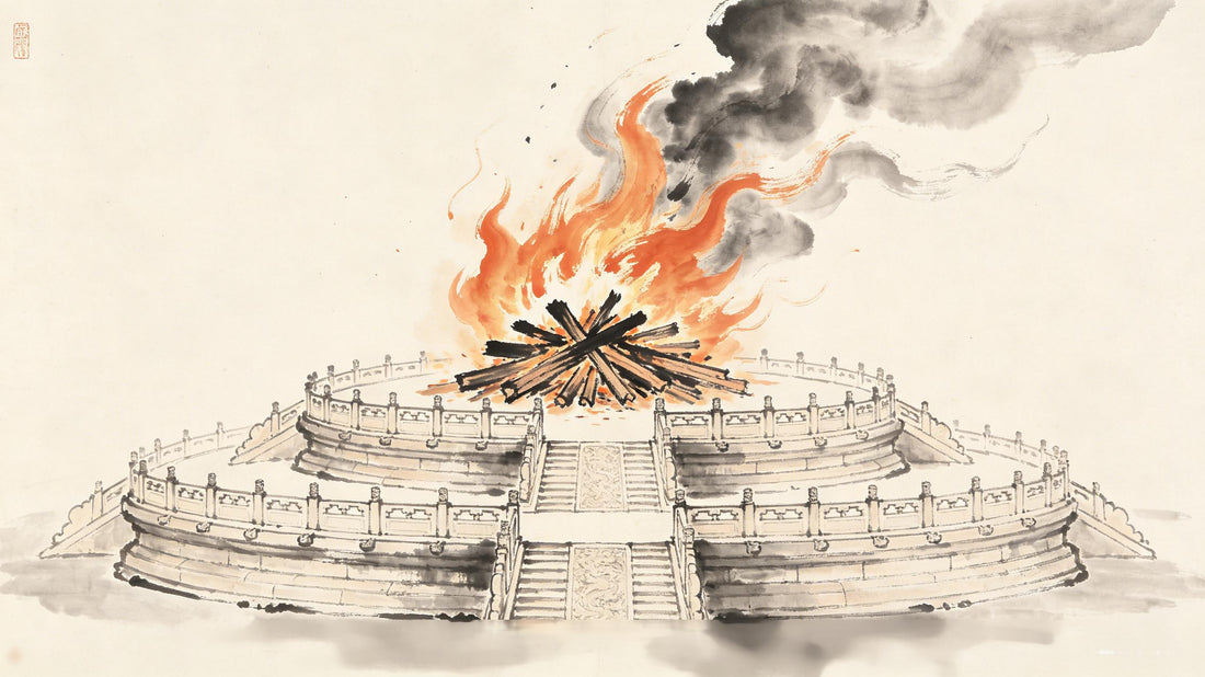 Fan Chai 燔柴 — Zhou dynasty firewood burnt sacrifice on the Grand Altar to Heaven
