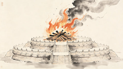Fan Chai 燔柴 — Zhou dynasty firewood burnt sacrifice on the Grand Altar to Heaven