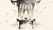 Wei Ling 慰灵 — Chinese soul-comforting funerary rite with spirit platform offerings for the newly deceased