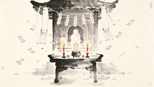 Wei Ling 慰灵 — Chinese soul-comforting funerary rite with spirit platform offerings for the newly deceased
