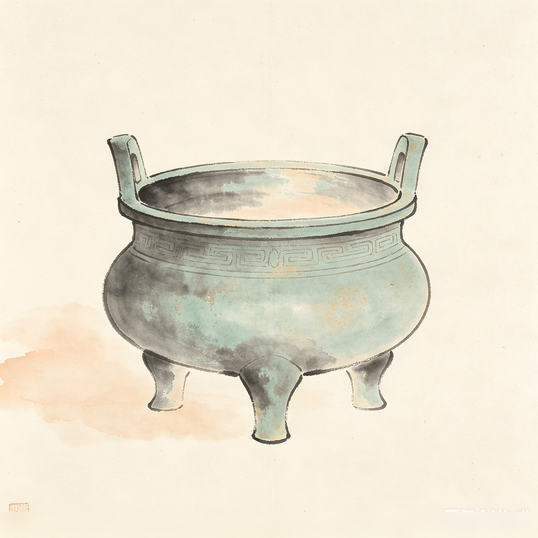 香炉 Xiang Lu — Taoist incense burner at the center of a Zhengyi jiao altar