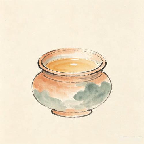 镇油 Zhen You — consecrated lamp oil offered at a Taoist altar during jiao ritual