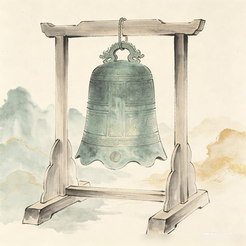 Zhong 钟 — the large Taoist ritual bell hung in the bell tower, struck to open ceremonies and mark each liturgical phase