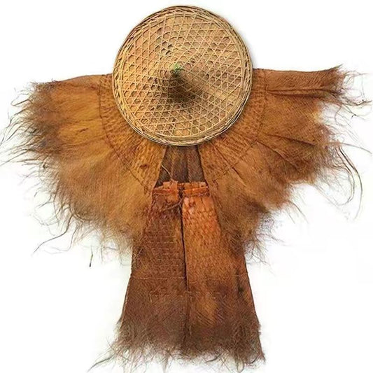 雨笠 Rain Bamboo Hat — lacquered bamboo waterproof hat worn by Taoist priests during outdoor ceremonies