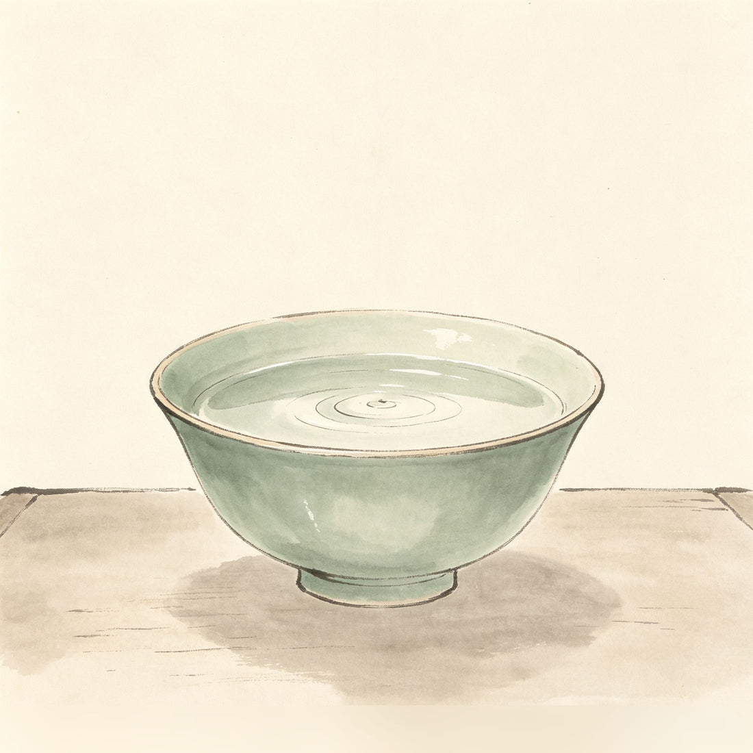 水 Shui — ritual water vessel used as a Taoist purification offering