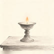 香灯 Xiāng Dēng — Taoist perpetual altar lamp burning before the deity shrine