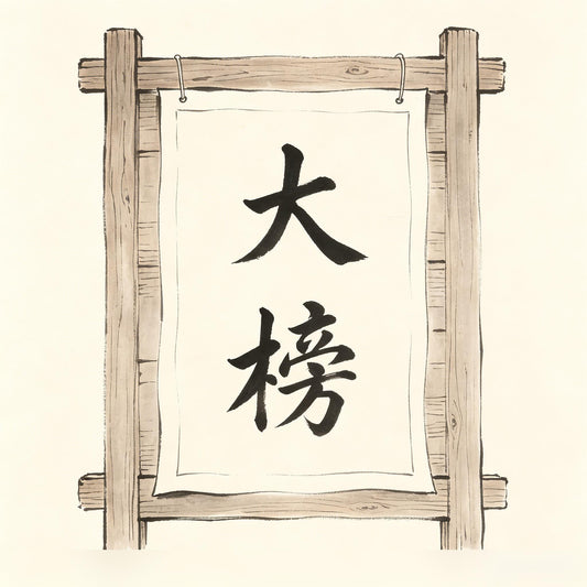 榜文 Bǎng Wén — Taoist public notice posted at temple gate to announce jiao ceremony to human and spirit communities
