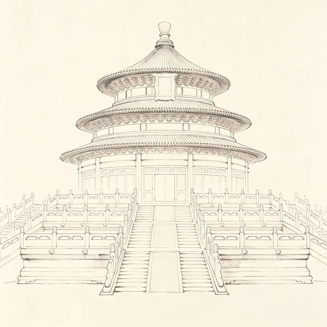 戒坛 Jiè Tán — three-tiered Taoist ordination altar platform used for precept transmission in Zhengyi ordination ceremonies