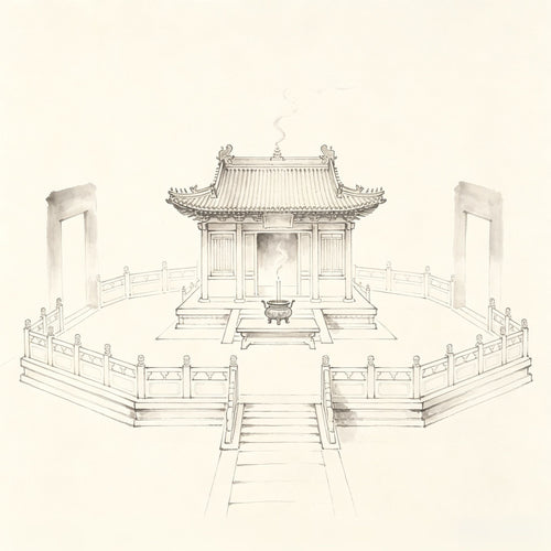 Zhong Tan (中坛) — the central altar tier in a Taoist ritual setting