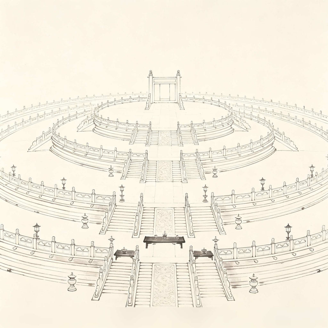 坛场 Tán Chǎng — Taoist altar ground with ritual platform and consecrated surrounding area