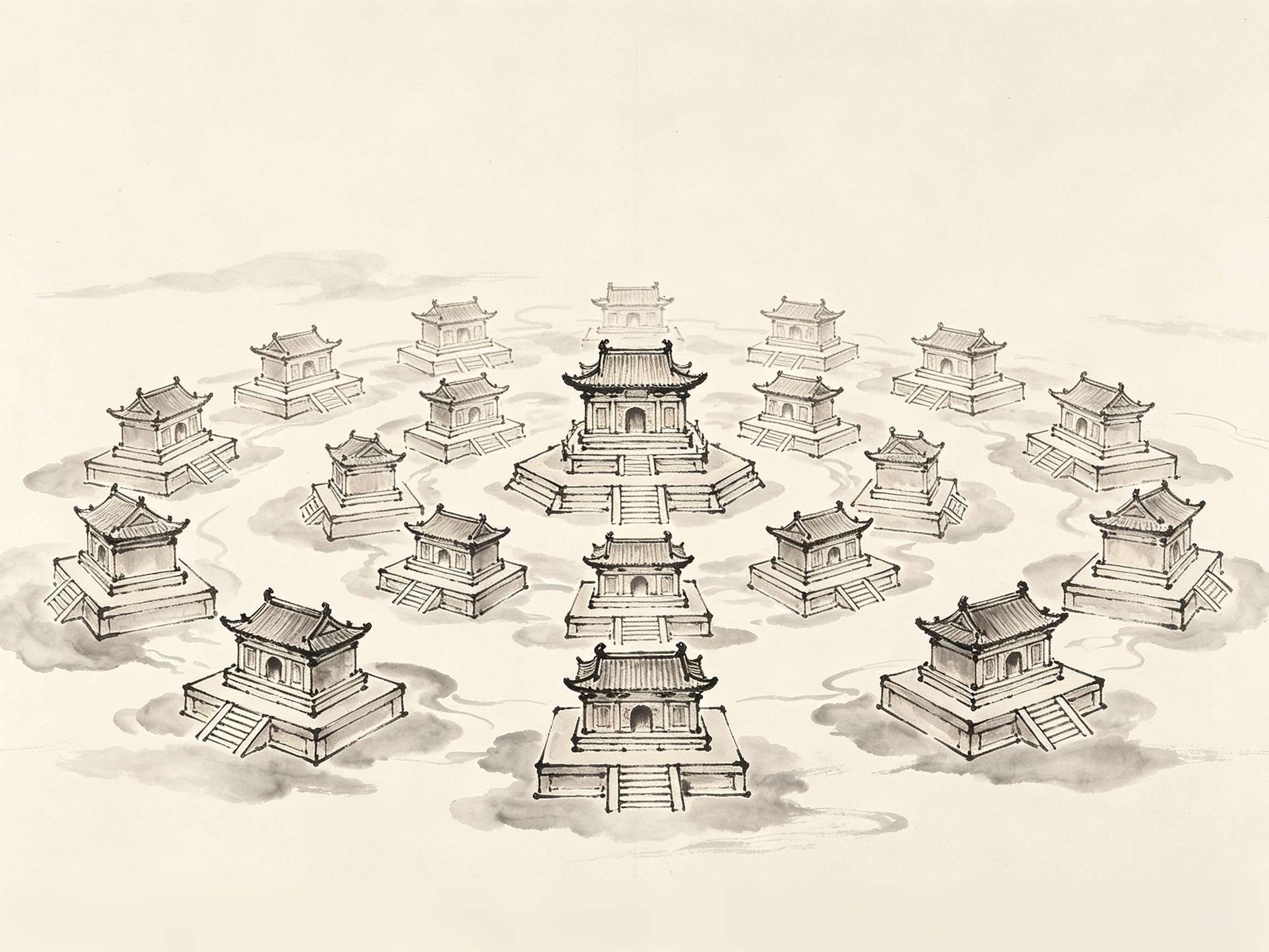 Assembly of Perfected Altar 会真坛 — ceremonial platform for convening the full celestial assembly in Taoist ritual