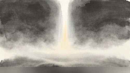 Ink-wash scene symbolizing a Taoist talisman entering the body
