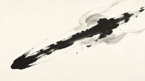 Taoist priest drawing a talisman with controlled breath