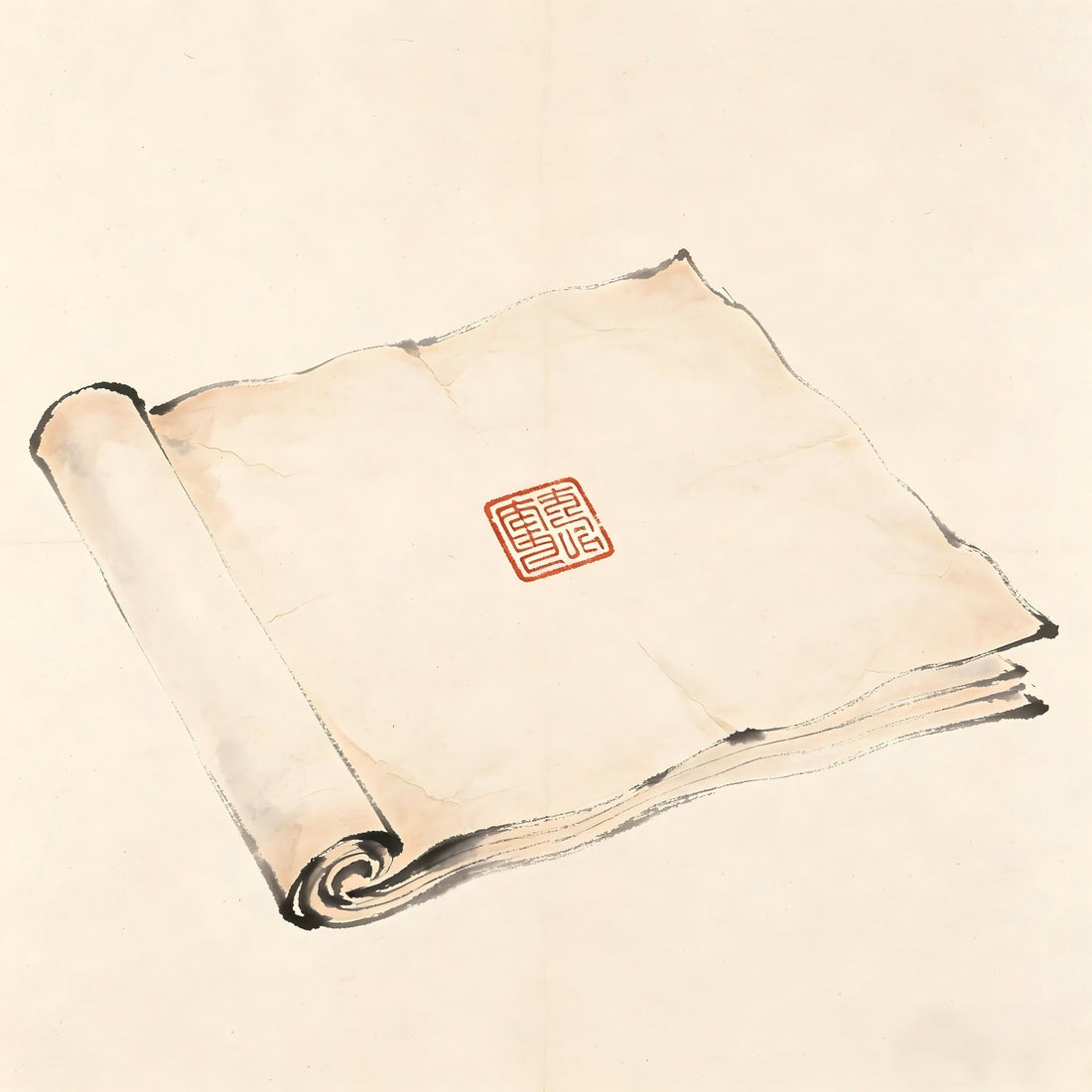 Dao Lu Si Taoist imperial office document with official seal ink painting