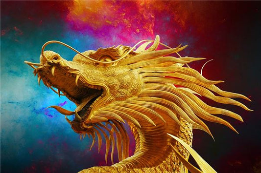 Dream meaning - golden dragon flying before her