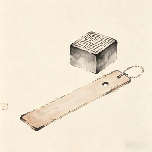 Du Gong Taoist ancient official seal and tally ink painting