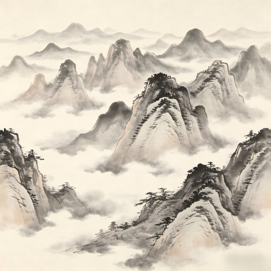 Taoist Celestial Masters Twenty-Eight Zhang administrative map in ink wash