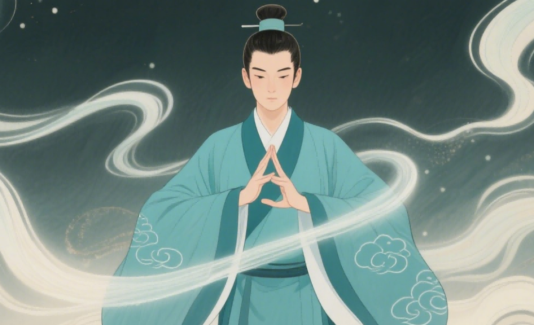 Hu Ziyang 胡紫阳, Tang Dynasty Daoist master of the Tianbao era who befriended Li Bai, taught over a thousand disciples, held the position of Daomen Weiyi, and died peacefully at the Shrine of Wang Qiao