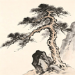 Huazhu Taoist Master in traditional Chinese ink painting style