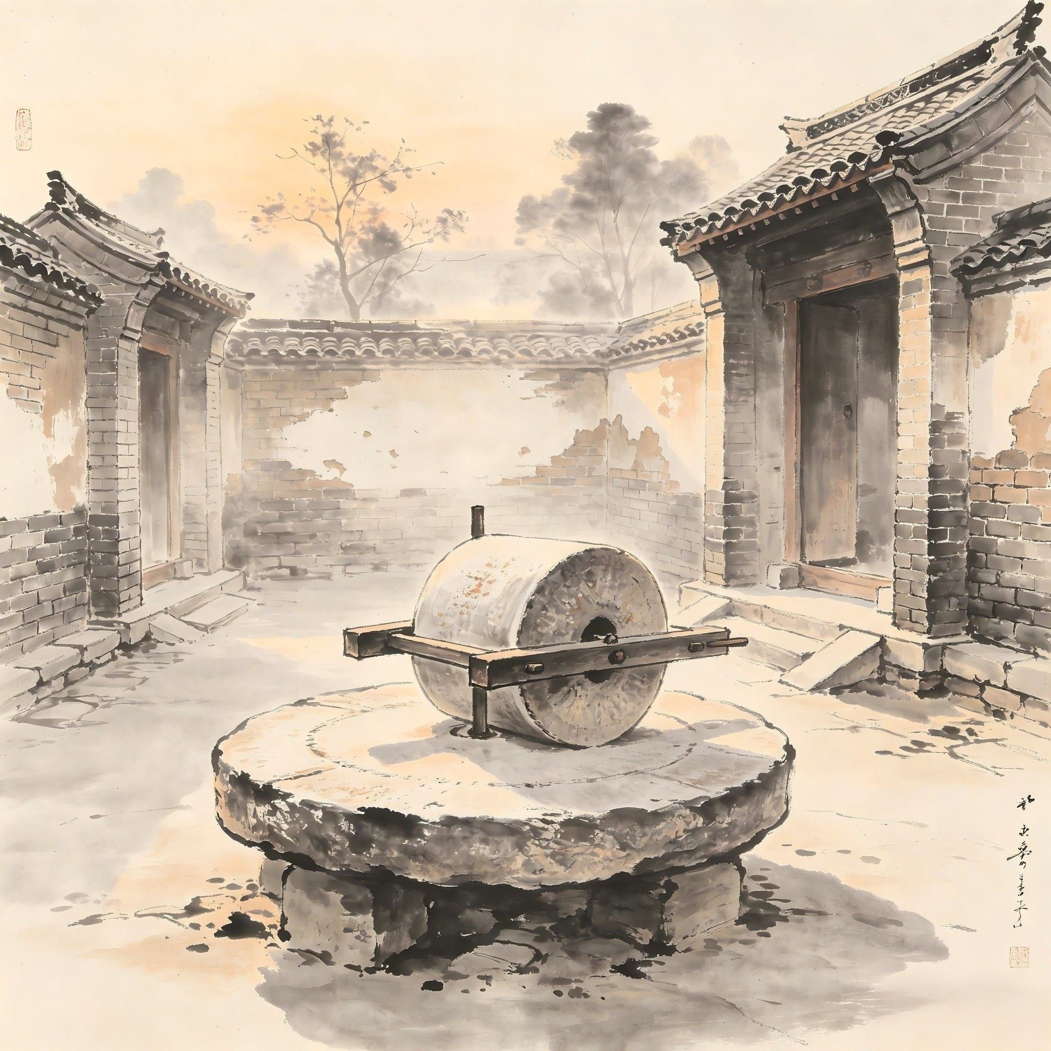Ancient wine vessel on Taoist ritual altar for libation ceremony Zhengyi tradition