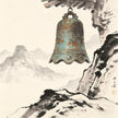 Ancient bell in mountain mist, representing Jianjieshi discipline authority in Quanzhen Taoist ordination