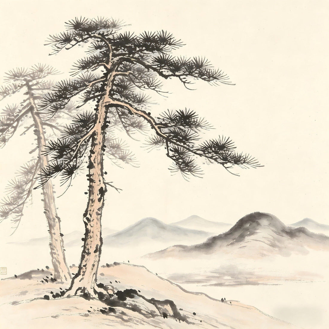 Clouds swirling solitary mountain peak Taoist ritual paradigm Ke Fan model