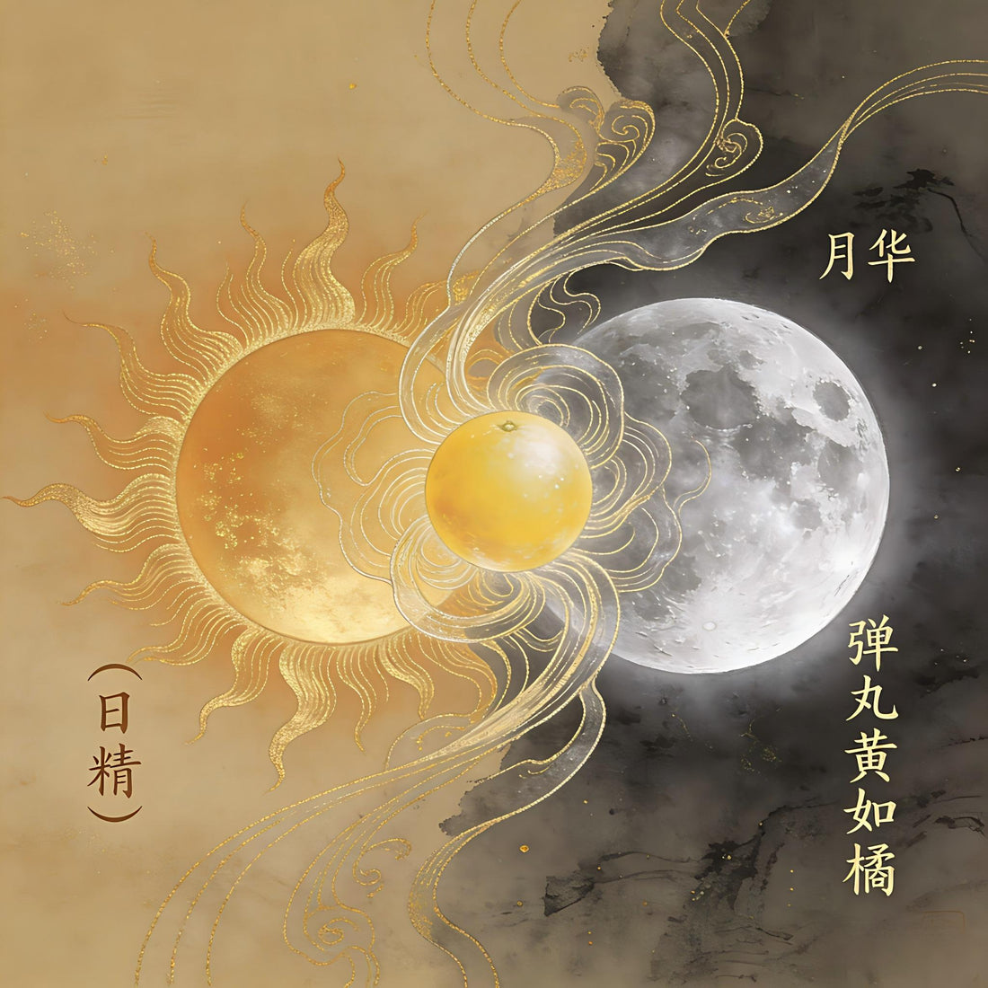 Sun and moon as two halves of primordial energy in Taoist visualization