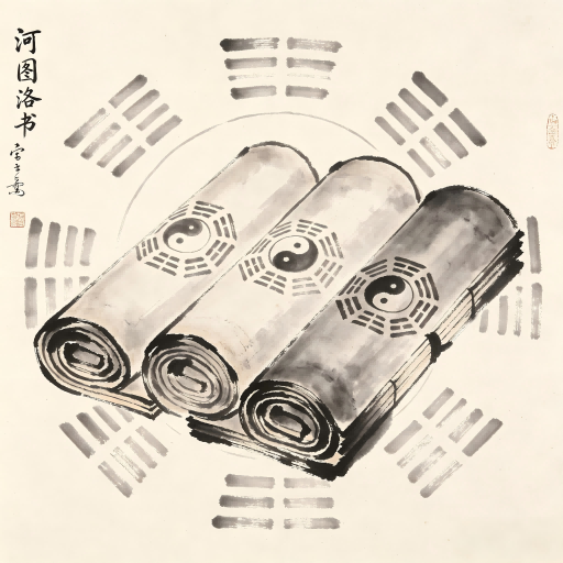 Ancient Chinese divination texts representing the Three Changes (Lianshan, Guicang, Zhouyi)