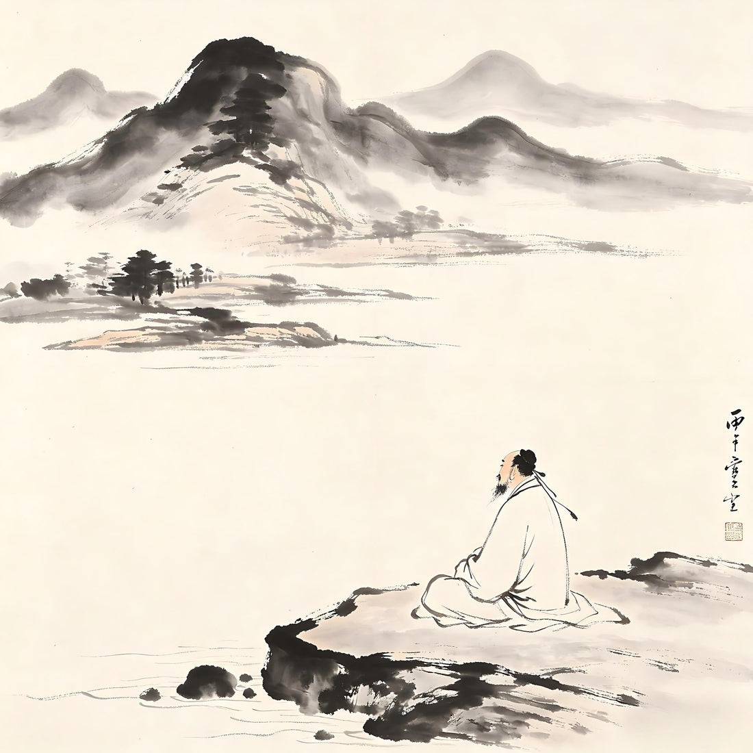 Pure luminous void with no form or image, representing Shengren Tu the Taoist Sage Land