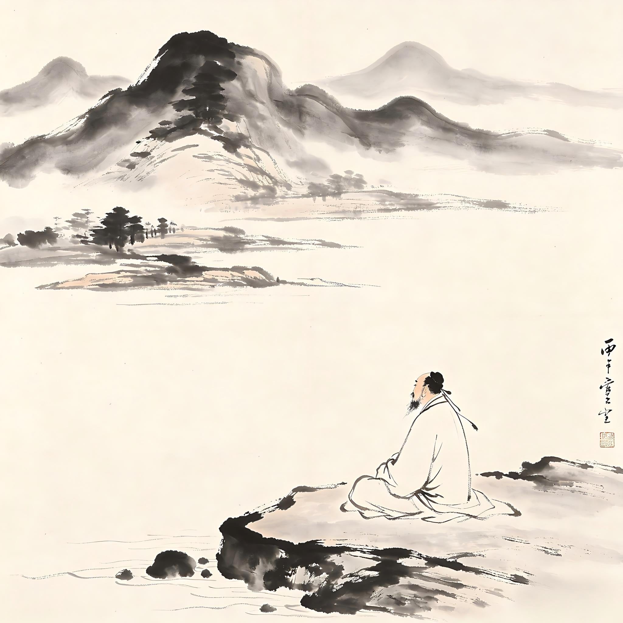 Pure luminous void with no form or image, representing Shengren Tu the Taoist Sage Land
