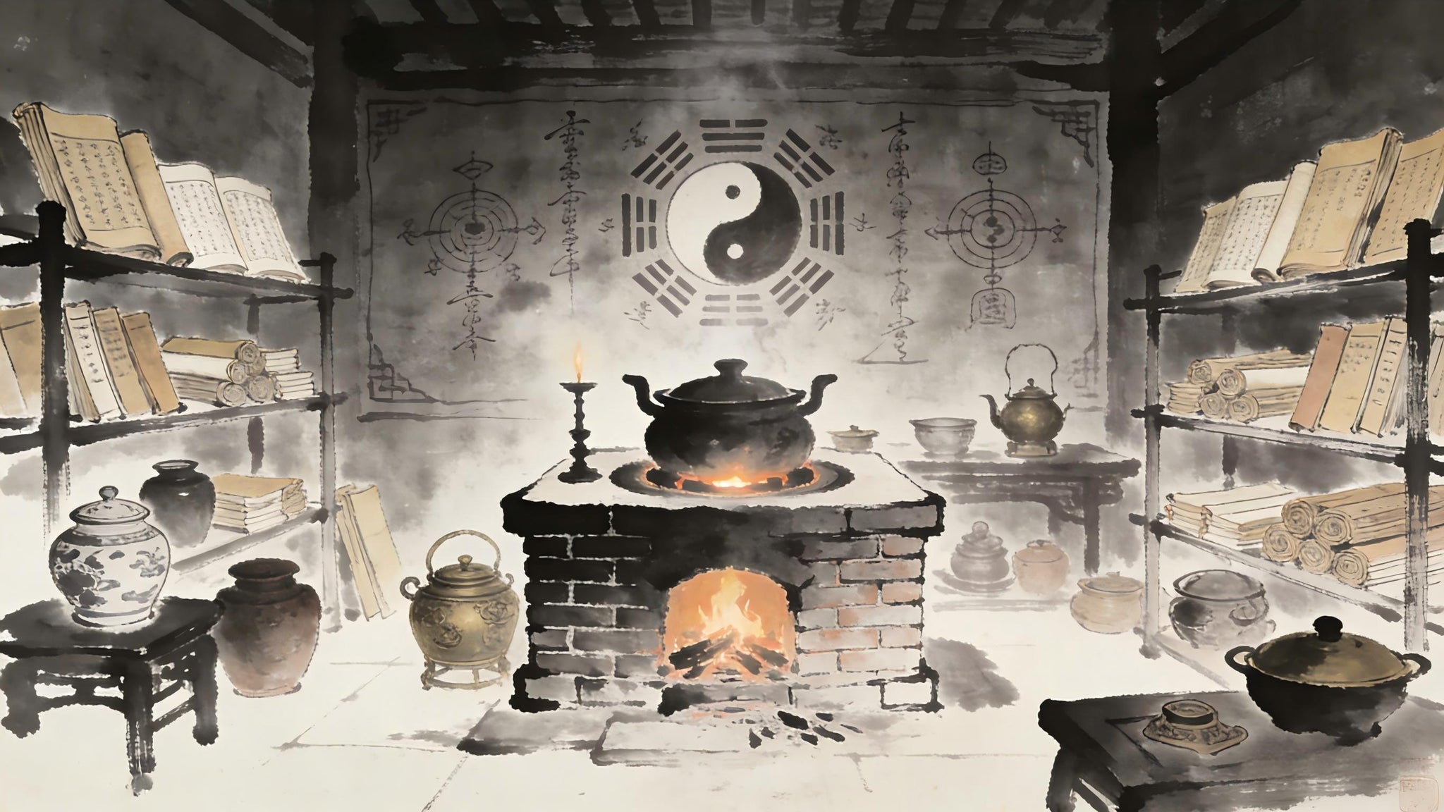 Ancient alchemist furnace and laboratory, external alchemy on Longhu Mountain