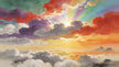 Nine celestial mist colors at dawn sunrise