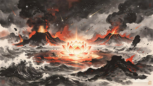 The Great Kalpa (Dàjié) - the cosmic dissolution that precedes renewal in Taoist cosmology