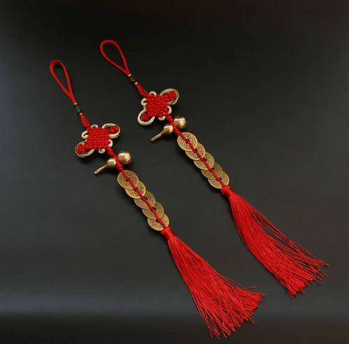 The way to hang the Five - Emperor Coins at the door