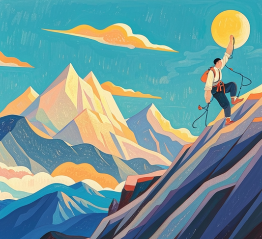 What are the interpretations of dreaming of oneself climbing a mountain?