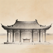 Taoist temple hall with ceremonial layout representing the Five Supervisors administrative structure
