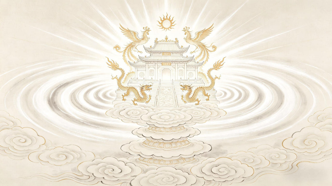 The Jade Pure Realm of Qingwei Tian — supreme celestial palace formed from primordial Shi Qi