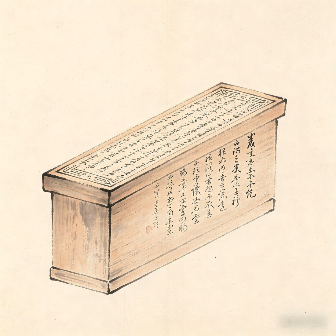 Zhai Fa Taoist altar with talismanic scripts ink painting