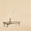 Zhai Zhu Taoist incense table with candleholder ink painting