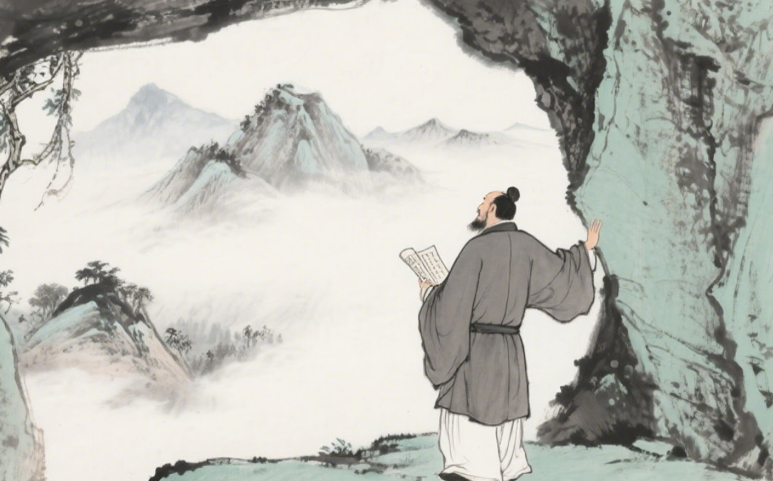 Maoshan Fangtai Cave hermit Taoist practitioner representing Zhang Zuchang Guarding the One practice