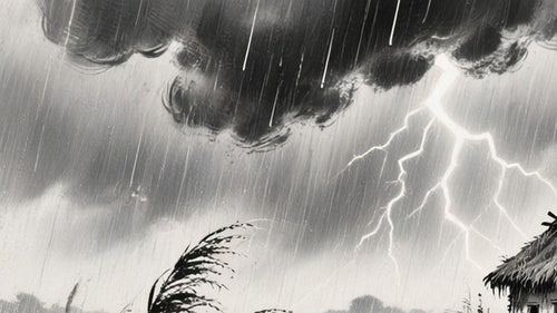 Dream illustration for 梦见下大雨