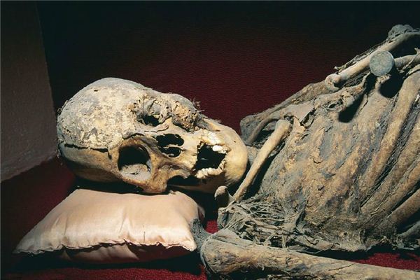 Dreaming of a mummy or dried corpse - dream interpretation illustration
