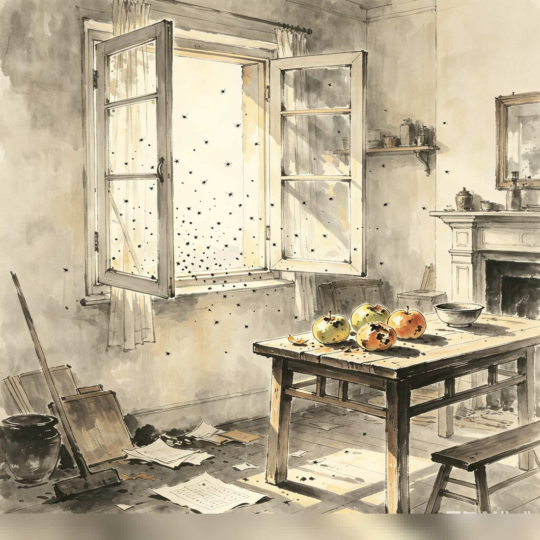 梦见很多苍蝇满屋飞 — flies filling a house in a dream, Chinese omen interpretation