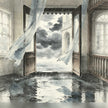 梦见大雨进屋什么意思 — dream of rain entering the house illustration